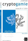CRYPTOGAMIE ALGOLOGIE雜志封面